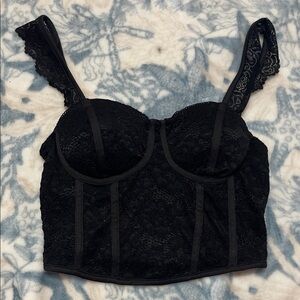 Moa Moa Black Lace Top